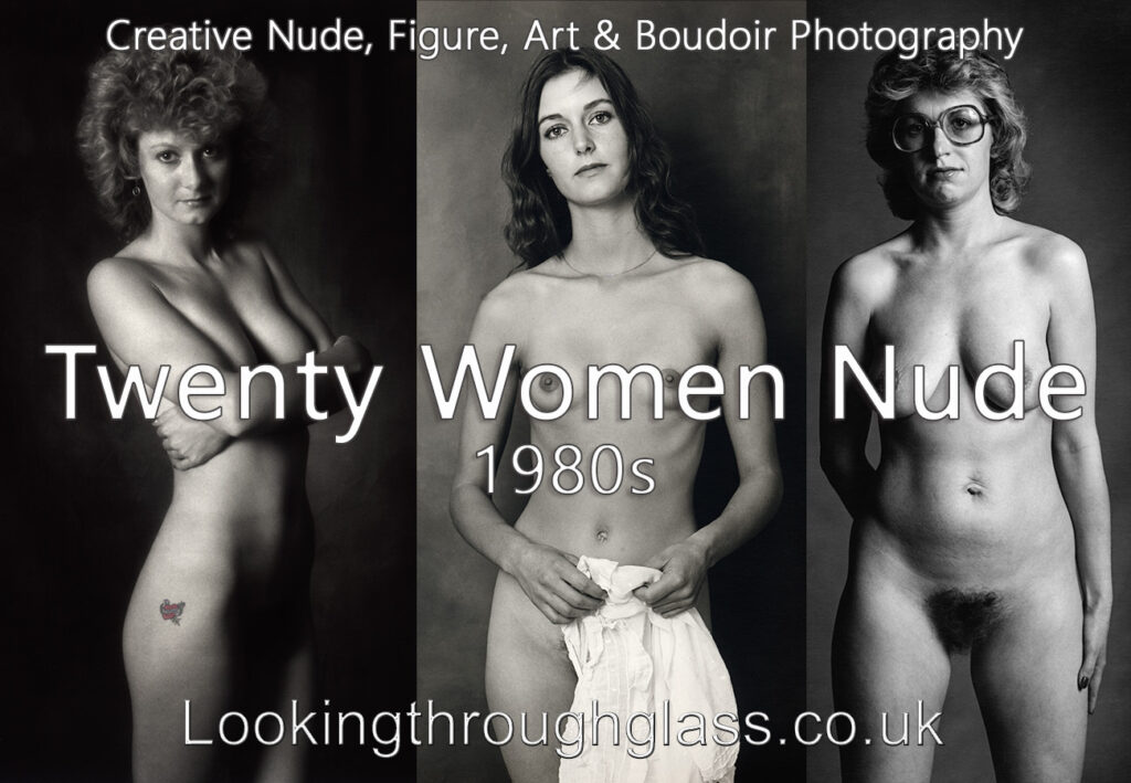 Black and white portraits of nude women